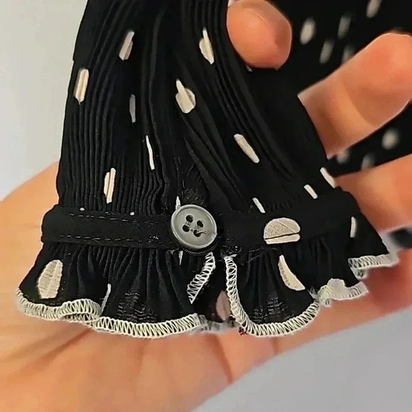 J. Crew pleaded Ruffled peplum top  with polka dot - Picture 4 of 9